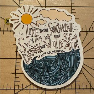💜13/$13 +Bundle Sticker Sale | Live in Sunshine. Inspiration Waterproof Sticker